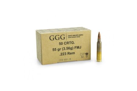 Amunicja GGG kal .223 Rem 55 gr/3,56 g FMJ